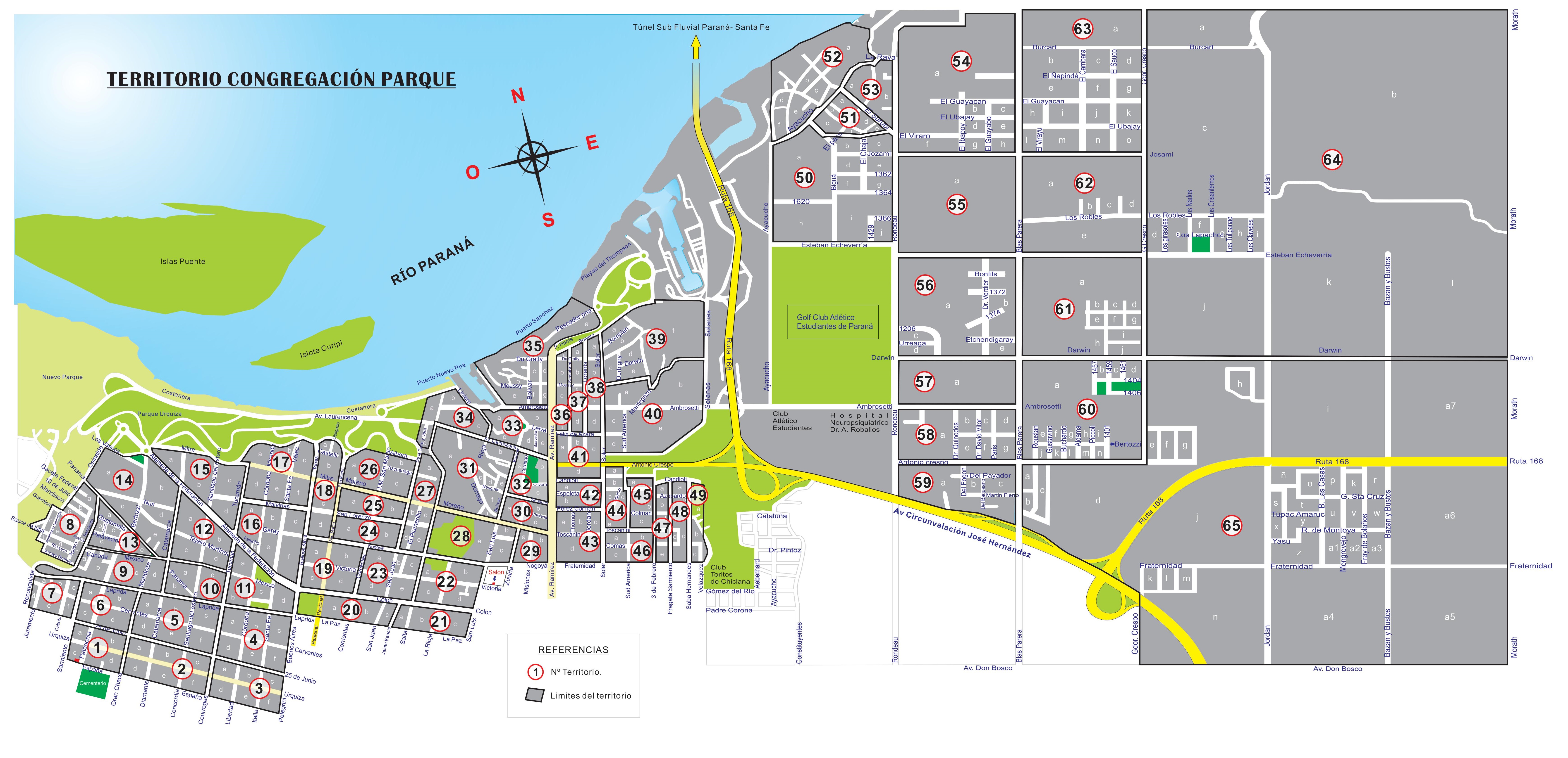 Mapa general de la congregación Parque